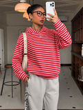 Classic Stripe Premium Kapüşonlu Hoodie