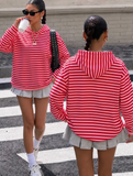 Classic Stripe Premium Kapüşonlu Hoodie