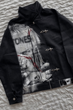 Siyah Deftones Entombed Kancalı Gabardin Grunge Gotik Y2K Unisex Ceket