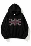 Leopard Taş Baskılı Oversize Hoodie