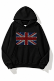 Leopard Taş Baskılı Oversize Hoodie