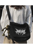 Harajuku Gothic Punk Baskılı Unisex Postacı Çantası
