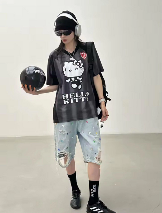 Hello Kitty Fly Siyah Jersey Forma