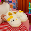 Hello Kitty Sarı Yumuşak Tüylü Peluş Panduf Terlik