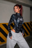 Dijital Baskı Spider Zıbın Body