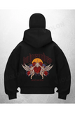 Holymember Baskılı Siyah Samuray Kar Maske Sweatshirt Hırka