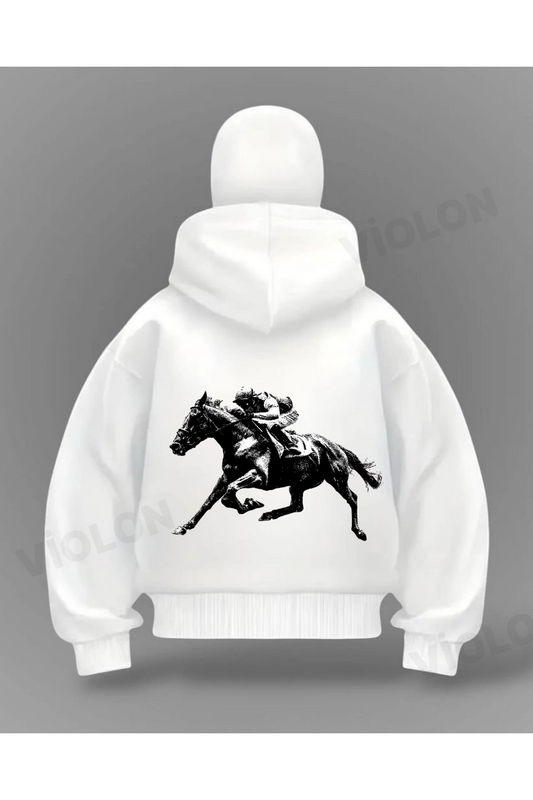 Horse Detail Full Mask Oversize Hırka