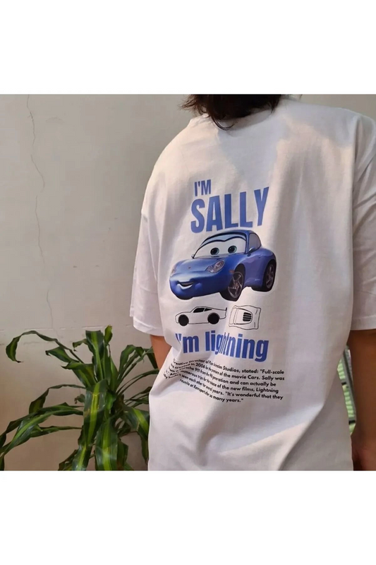 I'm Sally Cars Arabalar Unisex Oversize Tişört