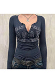 Y2K Naat Faak Rock More 1986 Crop Sweatshirt