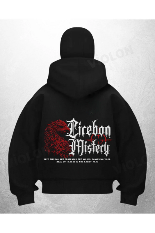 LireBorn Siyah Samuray Kar Maske Sweatshirt Hırka