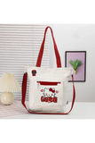 Magnaqia Love Hello Kitty Kırmızı Kanvas Postacı Çantası