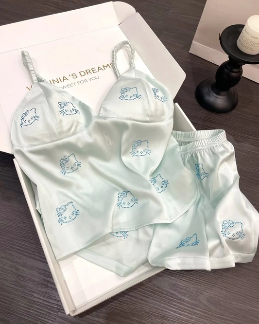 Mavi Hello Kitty Taş Detail Şık Alt Üst Takım