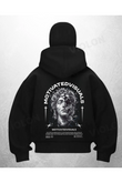 Motivadet Baskılı Siyah Samuray Kar Maske Sweatshirt Hırka