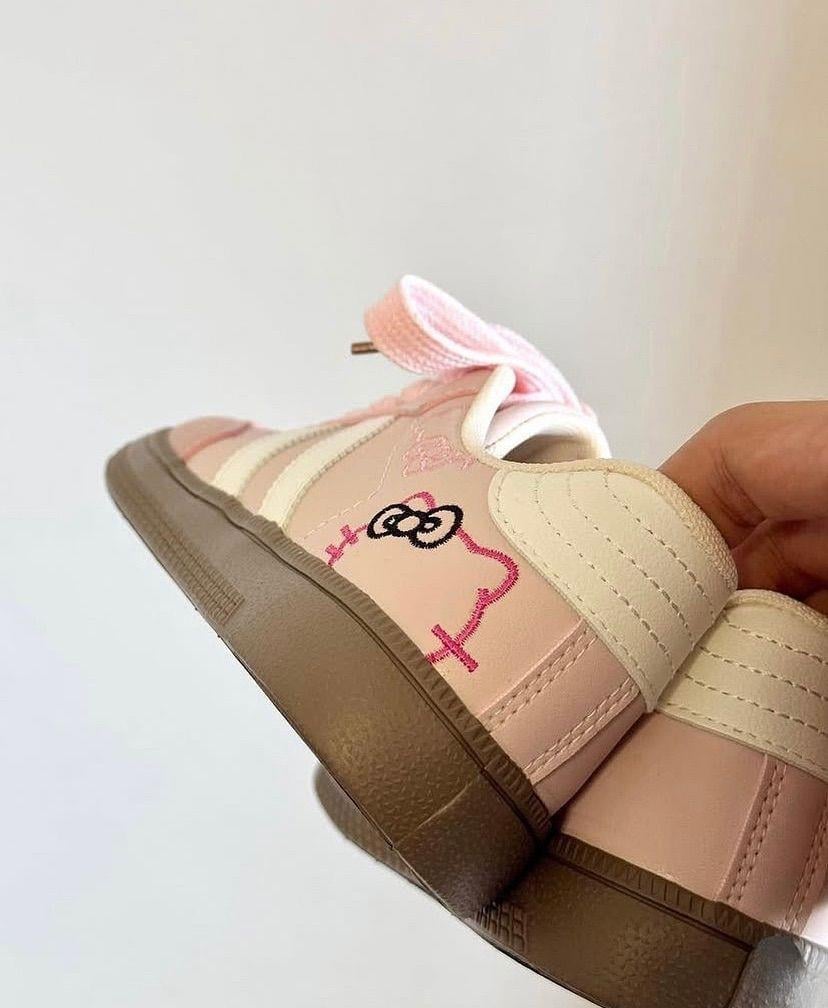 Nakışlı Kitty Pembe Spor Ayakkabı Sneaker