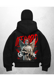 Off World Baskılı Siyah Samuray Kar Maske Sweatshirt Hırka