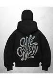 One Candy Baskılı Siyah Samuray Kar Maske Sweatshirt Hırka