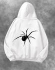 Örümcek Baskılı Unisex Oversize Kapüşonlu Sweatshirt