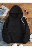 Parıltılı Taş Baskılı Kapüşonlu Oversize 3 İplik Sweat
