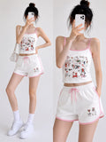 Sweet Cherry Askılı Şort Takım