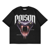 Poison Siyah Renk Oversize T-Shirt