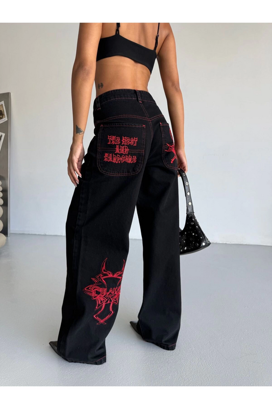 Red Skull Baggy Unisex Pantolon