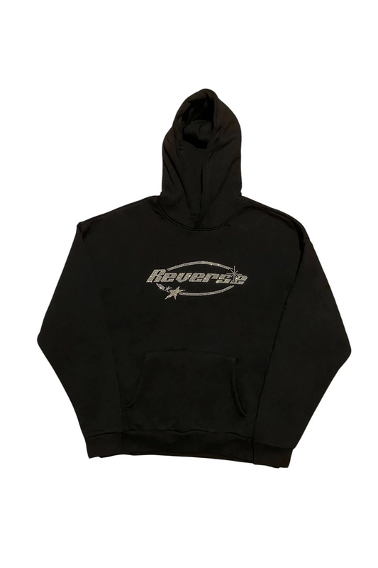 Reverse Rhinestones Oversize Hoodie