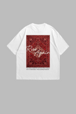 Rise Again Baskılı Oversize Unisex Beyaz Tshirt