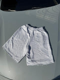 Unisex Gri Melanj Oversize Şort