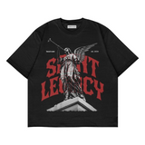 Saint Legacy Baskılı Siyah Renk Oversize T-Shirt