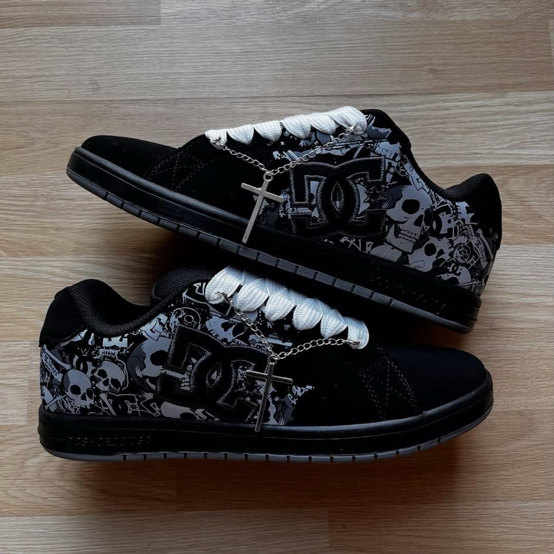 Midnight Dc Skull Head Ayakkabı Sneaker