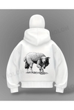 Silent Wolf Detail Full Mask Oversize Hırka