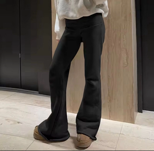 Siyah Melanj Slim Fit İspanyol Paça Eşofman