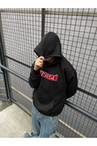 siyah sweatshirt Wasted Baskılı Hoodie