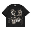 Solidarity Baskılı Siyah Renk Oversize T-Shirt