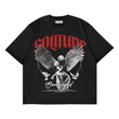 Solitune Baskılı Siyah Renk Oversize T-Shirt