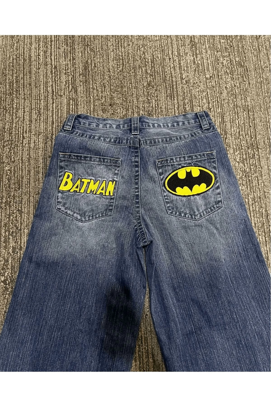 Spider-Man & Batman Detail Baggy Washable Jean