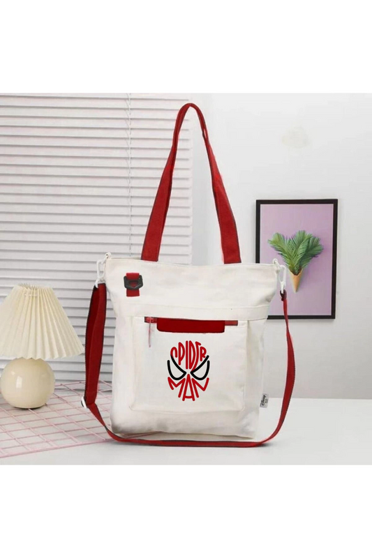 Spider Web Kanvas Postacı Çantası