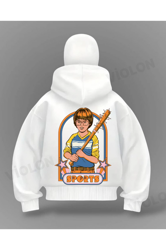 Sports Childrien Detail Full Mask Oversize Hırka