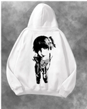 Street Art Girl Baskılı Unisex Oversize Kapüşonlu Sweatshirt