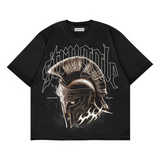 Struggle Baskılı Siyah Renk Oversize T-Shirt