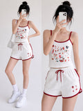 Sweet Cherry Askılı Şort Takım