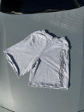 Unisex Gri Melanj Oversize Şort