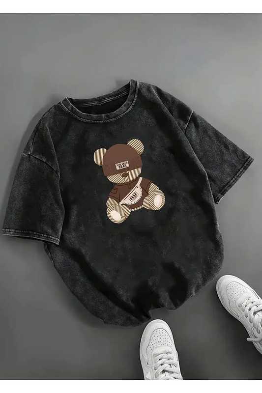 The Best Bear Baskılı Unisex Oversize T-shirt