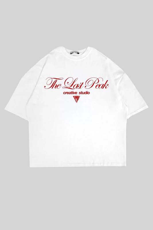 The Last Peak Baskılı Beyaz Oversize Unisex Tshirt