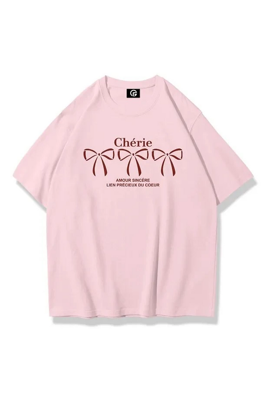Unisex Cherie Tshirt Pembe