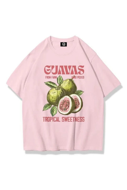 Unisex Guavas Tshirt Pembe