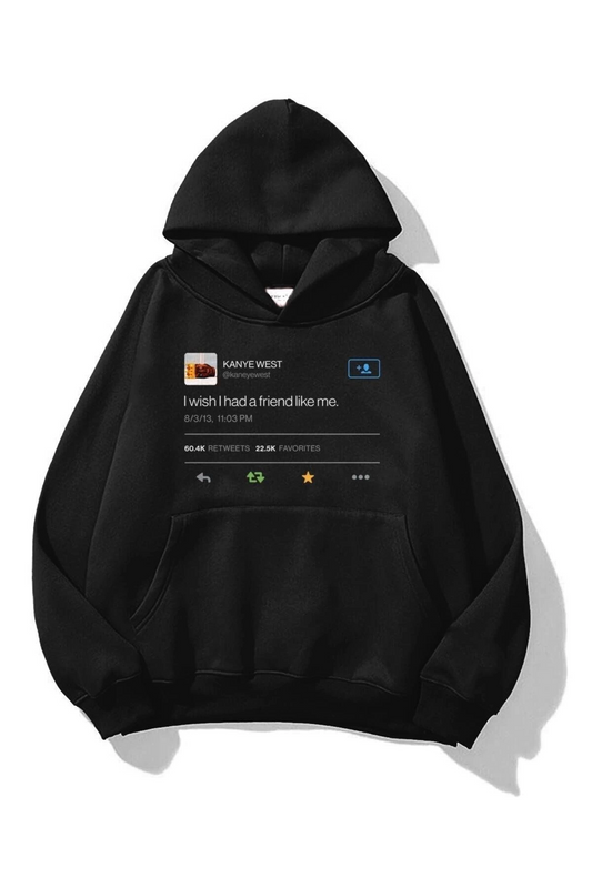 Unisex Kanye Tweet Sweatshirt Siyah