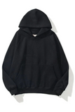 Unisex Siyah Basic Sweatshirt Hoodie