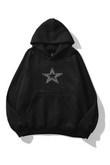 Unisex Star Stroke Taş Baskılı Sweatshirt