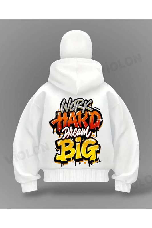 Work Hard Detail Full Mask Oversize Hırka